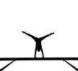 female gymnast on balance beam female gymnast on balance beam