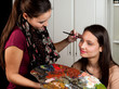 Make-up artist at work
