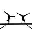 female gymnasts on balance beam female gymnasts on balance beam