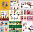 cartoon animal sport card