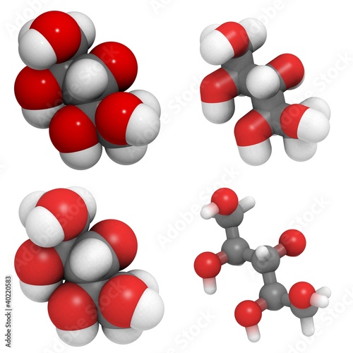 Illustration: Xylitol molecule Xylitol molecule
