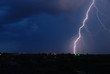 Photo: Lightning over small town Lightning over small town