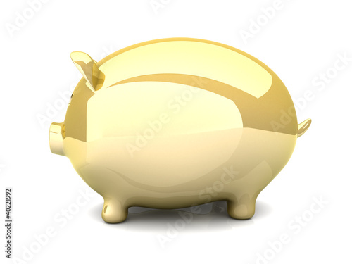 Illustration: Goldenes Sparschwein Goldenes Sparschwein