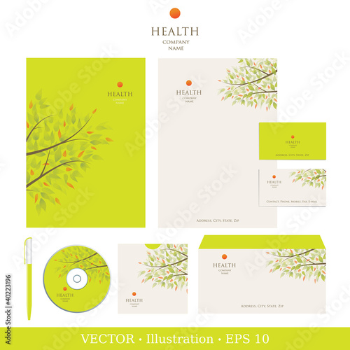 Vector: Corporate Identity. Natural Vector Business Template Corporate Identity. Natural Vector Business Template