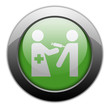 Green Metallic Orb Button "Immunizations"