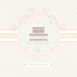 Vector: greeting card, wedding invitation or postcard, wedding cake greeting card, wedding invitation or postcard, wedding cake