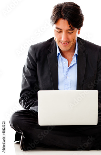 Foto: Businessman with a laptop Businessman with a laptop