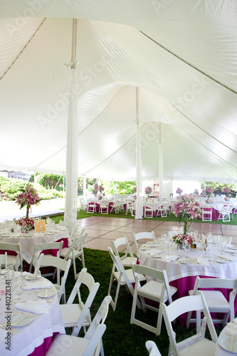 Photo: Inside a wedding tent Inside a wedding tent