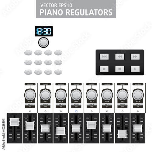 Vector: Simple Piano Claps Vector. Set regulator Simple Piano Claps Vector. Set regulator