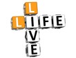 3D Live Life Crossword text 3D Live Life Crossword text
