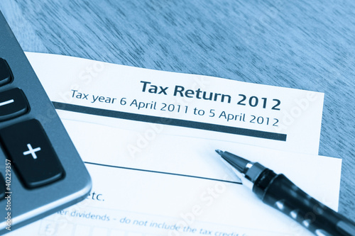 Photo: Tax return form 2012 Tax return form 2012