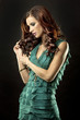 brunette and green dress brunette and green dress