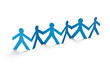 paper people shape cut connection chain