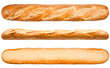 Long loaf. French bread isolated on the white background Long loaf. French bread isolated on the white background