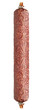Italian salami sausage. Isolated on white background + clipping