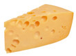 The perfect pieces of swiss cheese isolated on white background The perfect pieces of swiss cheese isolated on white background