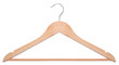 Wooden hanger isolated on a white background Wooden hanger isolated on a white background
