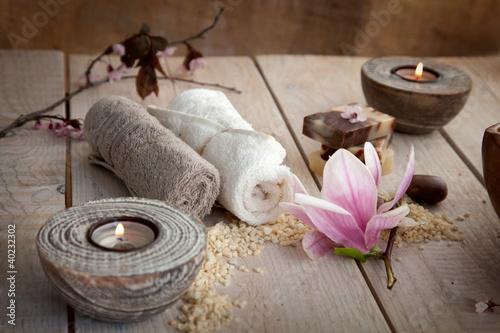 Nowoczesny obraz na płótnie Natural spa setting