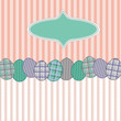 easter greeting card with eggs