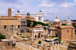 Panoramic view over the ancient Roman Forum