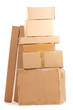 Brown cardboard boxes isolated on white Brown cardboard boxes isolated on white
