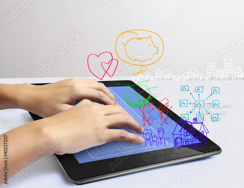 Foto: touch tablet concept touch tablet concept