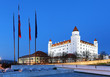 Bratislava castle from parliament at twilight - Slovakia Bratislava castle from parliament at twilight - Slovakia