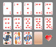 Playing cards - heart suit