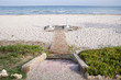 Wooden access footpath to the beach