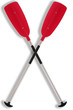 pagaia, Kayak Paddle Isolated on white background