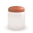 Vector container for cream or soap isolated on white background