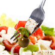 Vegetable salad with cheese