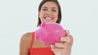 Girl saving her money