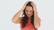 Video: A woman has a headache A woman has a headache