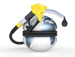 Earth squeezed and fuel pump nozzle with drop oil Earth squeezed and fuel pump nozzle with drop oil