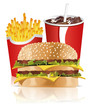 Vektor: Schnellimbiss - Fastfood - Hamburger Pommes Cola 1 Schnellimbiss - Fastfood - Hamburger Pommes Cola 1