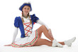 Junge Frau in Karnevalsuniform