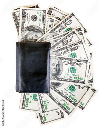 Photo: wallet with dollars wallet with dollars
