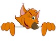 Illustration: der clevere Fuchs präsentiert der clevere Fuchs präsentiert