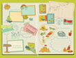 Vector Scrapbook Design Elements - Summer Beach Set - hand drawn