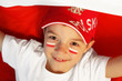 Photo: Chłopczyk kibicuje polskiej drużynie Chłopczyk kibicuje polskiej drużynie