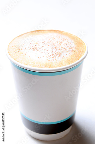 Photo: Paper Cup and Coffee close up Paper Cup and Coffee close up