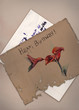 Greeting card with flowers