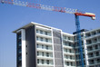 Construction site with crane
