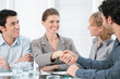 Businesswoman handshake