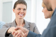 Businesswoman handshake