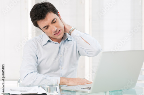 Photo: Health problem at office work Health problem at office work