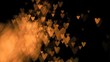 Sparks blowing away in super slow motion