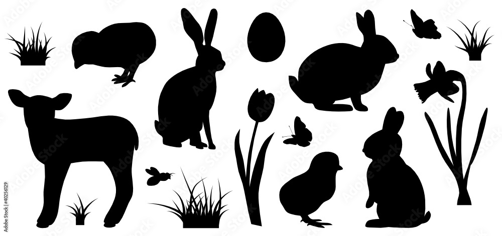 set of Easter symbols