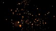 Sparks falling in super slow motion